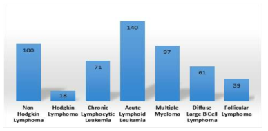주요 CAR-T 임상 승인 혈액암 종류