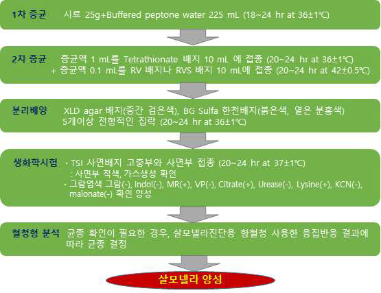 살모넬라 시험법