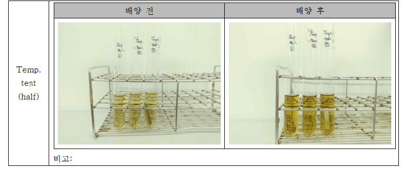 Temperature test 결과