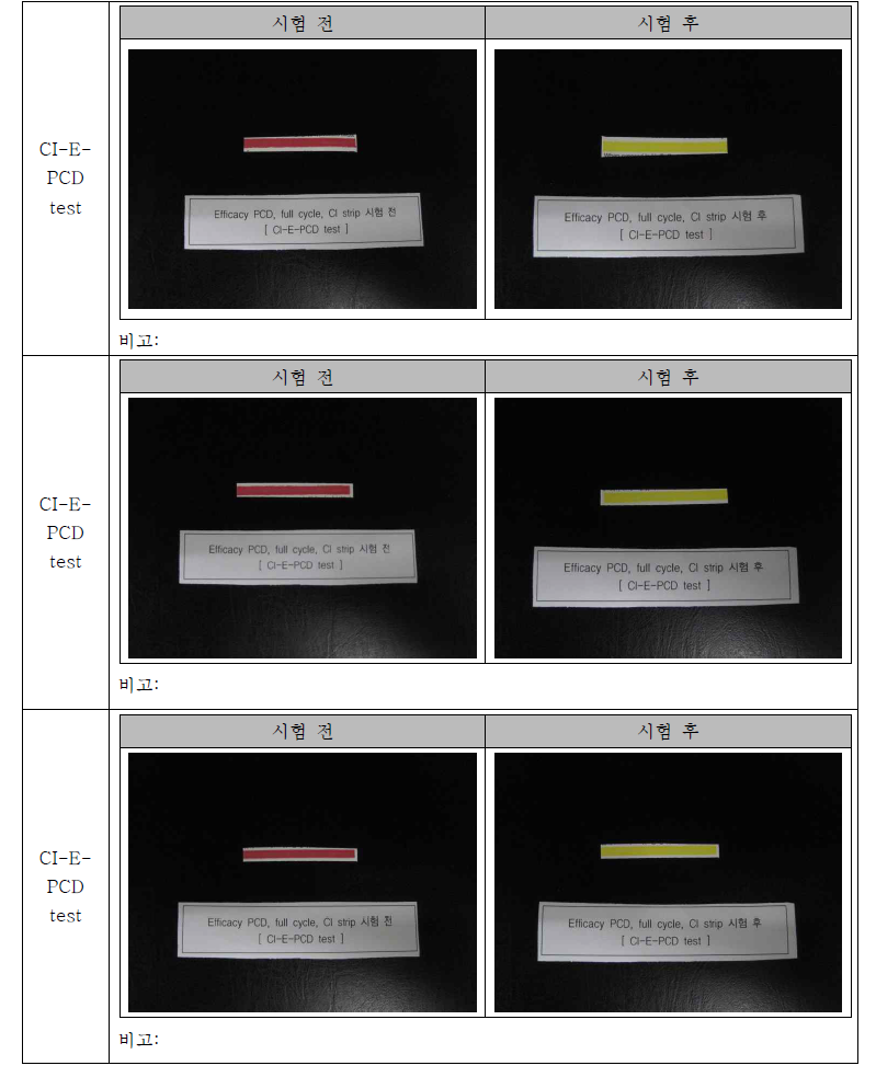 CI-E-PCD test 결과