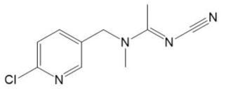 Acetamiprid의 분자구조