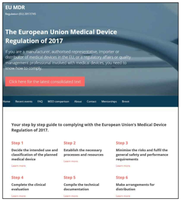 EU MDR 홈페이지
