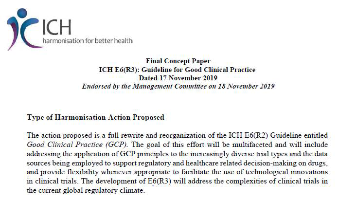 ICH E6(R3) 가이드라인 제안서