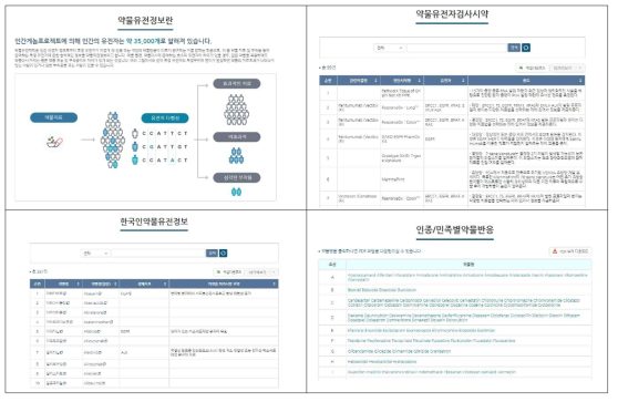 의약품통합정보시스템에서 제공하는 약물유전정보