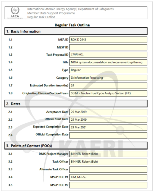 NRTA MSSP Regular Task Outline