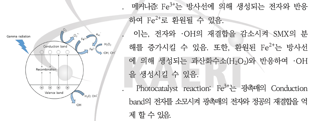 광촉매와 금속촉매(Fe3+)의 산화환원반응 메커니즘