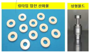 적층형 센서용 링타입 압전 산화물 및 성형 몰드