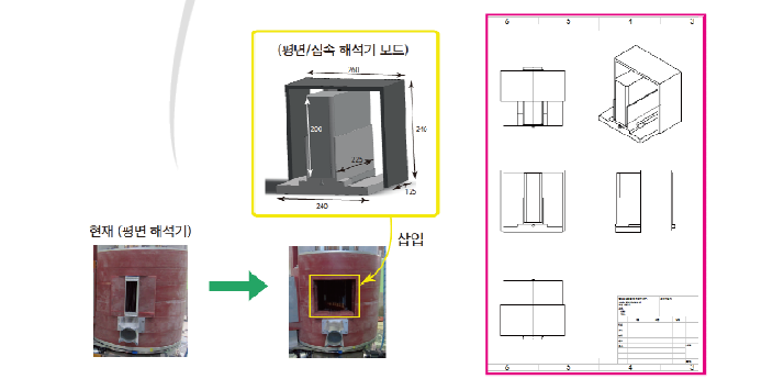 해석기 차폐체 설계도