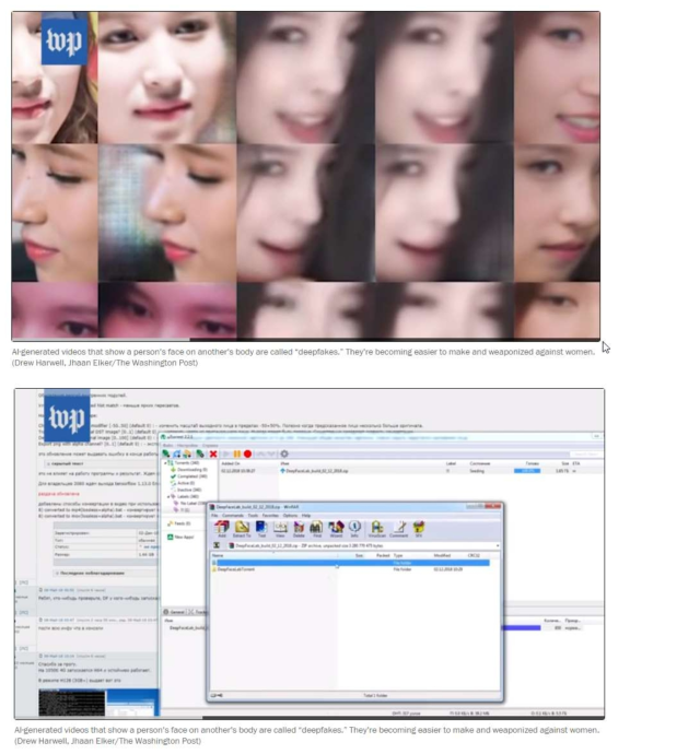 딥페이크 등의 방법으로 합성하여 영상물을 제작․유통하는 것을 경고한 워싱턴포스트 뉴스 영상의 일부 [R2-2]