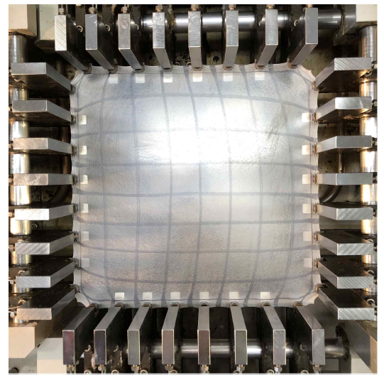 PLA 9.5/PBAT 85.5/MMT 5.0, DR=3.0 (연신온도: 100℃ / 연신속도: 1000%/min)