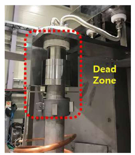 설계변경이 필요한 cylindrical cathode 상부 module