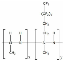 1H,1H,2H,2H-Perfluoro-polysilazane의 구조식