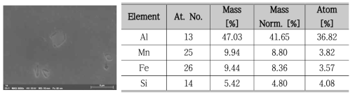 석출물A 분광분석[EDS] 측정 결과
