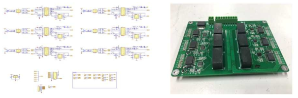 단락 보호회로 기능을 적용한 6채널 구동 드라이버 회로도 및 PCB