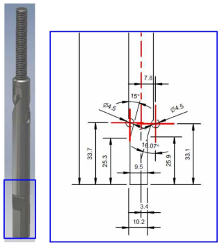 비대칭 stem 도면(Drawing of asymmetry stem)