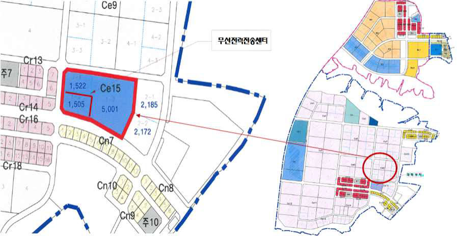 무선전력전송기술센터 부지 위치도