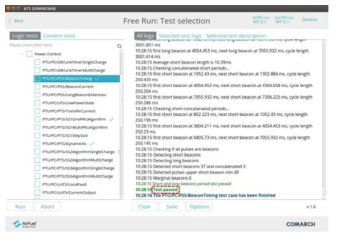 (a) Short beacon의 지속시간 < 30 ms, (b) short beacon의 주기 = 250 ± 5 ms 이므로 본 시험은 Pass임을 나타냄 (Test Passed)