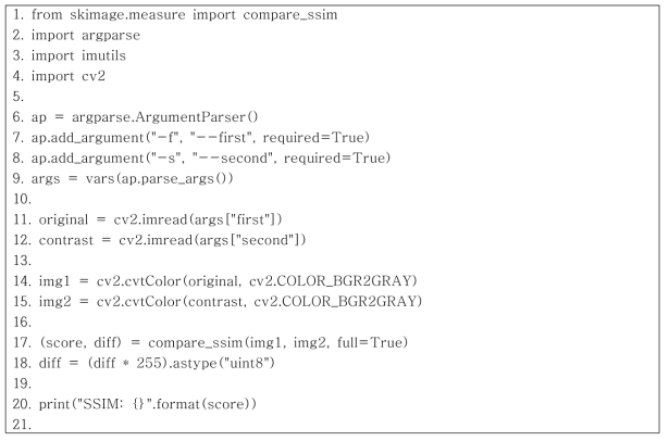 Source Code of SSIM Check Function