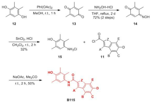 B035의 피리딘올 고리 변형 유도체 합성-3