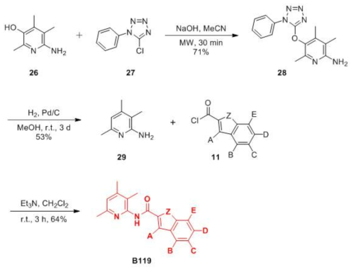 B035의 피리딘올 고리 변형 유도체 합성-6