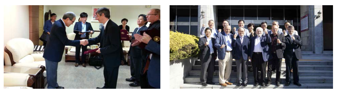 2014년 9월 전북대학에서 거행된 Rui Reis 교수의 명예교수 수여식