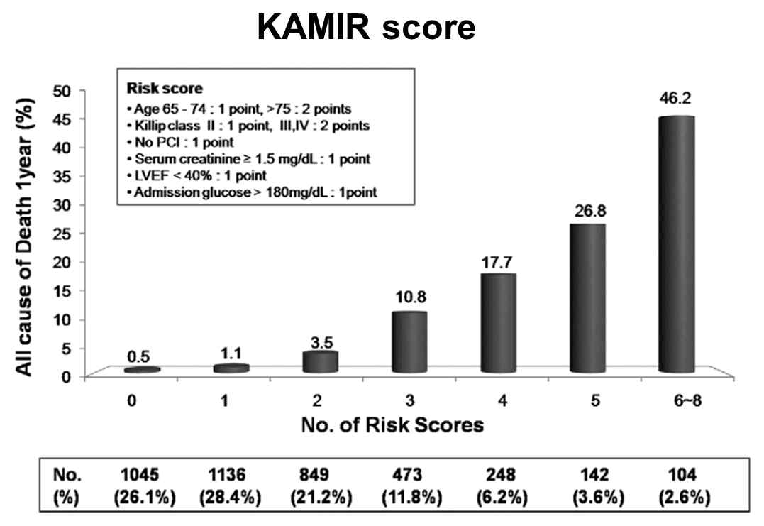 한국형 심장질환 예후 예측 모형인 KAMIR score