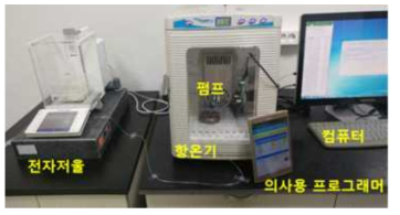 온도에 따른 유속 변화 측정 세팅