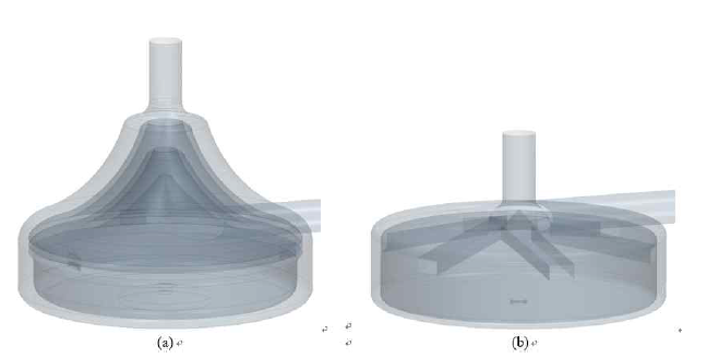 Product shapes of (a) Case 1 and (b) Case 2