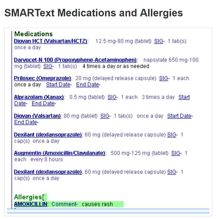 Medicaid 지원 프로그램의 Drug-allergy 이력 정보
