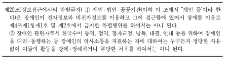 장애인차별금지법 제20조
