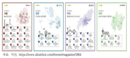 서울, 인천, 부산, 대전의 동네빵집지도