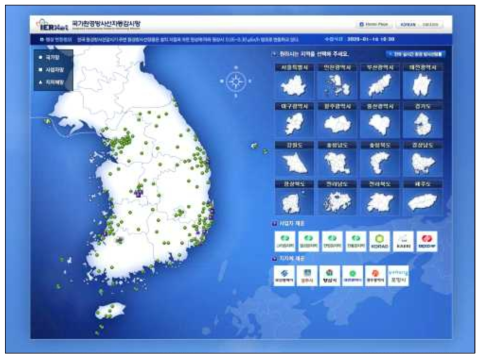 국가환경방사선 자동 감시망 IERNet (http://iernet.kins.re.kr/)