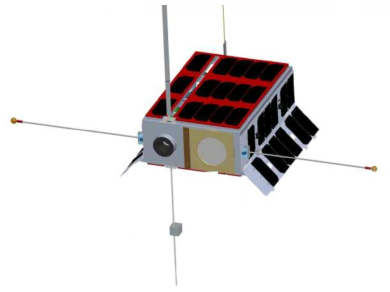 전리층 관측기를 탑재한 NASA와 브라질 협력으로 개발 중인 SPORT 위성의 형상