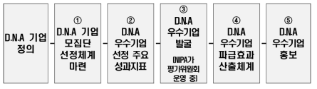 DNA 우수사례 성과분석 및 파급효과 연구 수행 흐름도