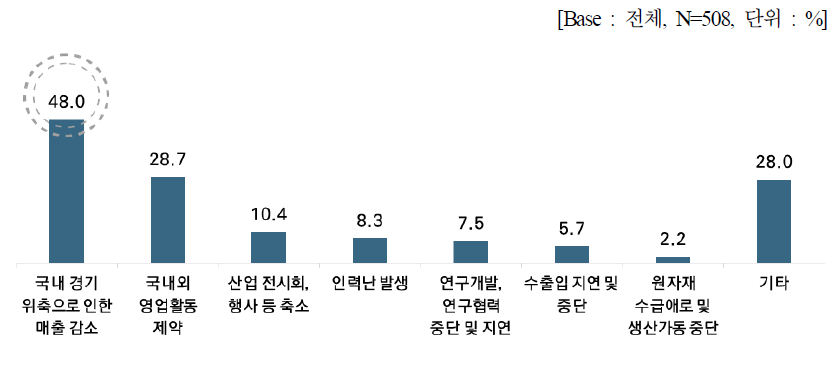 코로나19로 인한 피해 유형