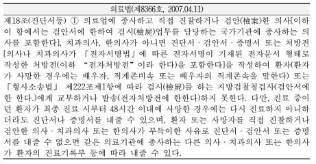 2007 개정 의료법