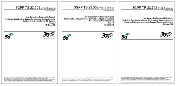 3GPP TS 23.501, TS 23.502, TR 23.742 사실표준 승인