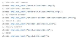Bitcoin Cash 코어 코드 일부 (chainparams.cpp)
