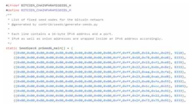 Bitcoin Cash 코어 코드 일부 (chainparams.cpp)