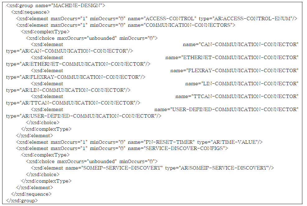 네트워크 구성을 위한 ARXML