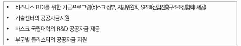 스페인 바스크 지방정부의 RIS3 추진을 위한 주요 정책수단