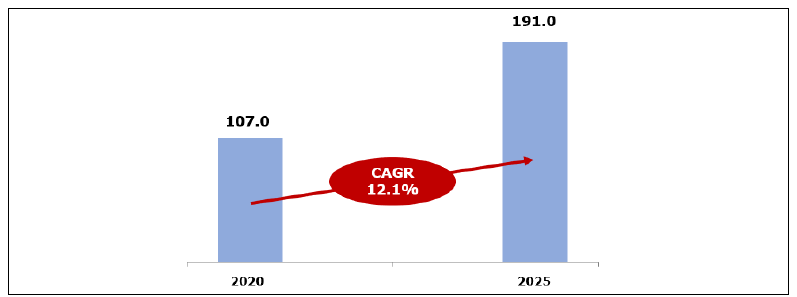 글로벌 신약 개발 서비스 시장 규모 (단위 : 억 달러) *자료 : Markets and Markets(’20)