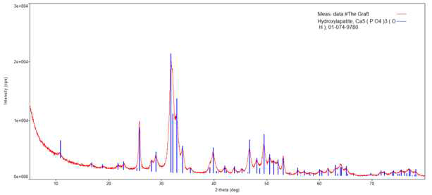 Purgo Biologics社의 THE Graft XRD pattern