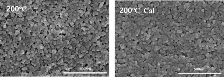 Calcination에 따른 표면 SEM image