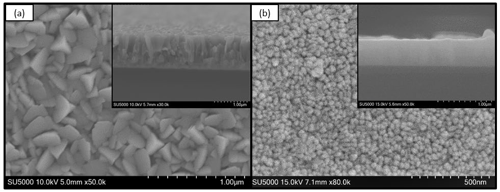 SEM surface; cross-section image of (a) Ni48.97Ti51.03 at% (Table 3.1, row: 10), and (b) Ni50.35Ti49.65 at% (Table 3.1, row:11)