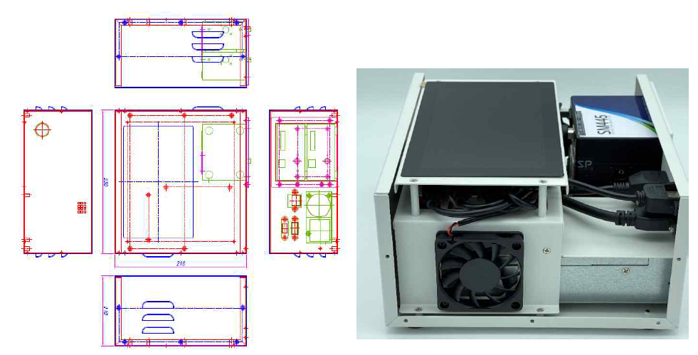 Embedded OES 시스템 조립도면 및 내부 사진