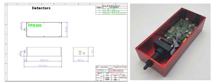 NIR/SWIR 공정진단 센서 검출부 도면 및 내부 사진
