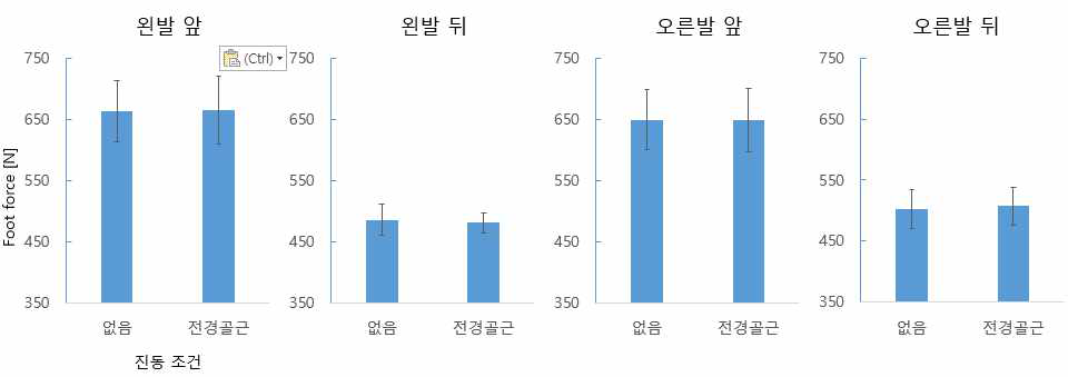 전경골근 진동 자극 결과