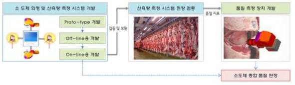 소 도체 비파괴 종합 품질 측정 기술 개발 추진도