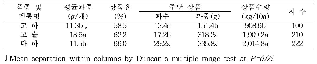 베트남 달랏 여름딸기 지역적응성 검정계통의 수량특성 (‘19, 식량원)